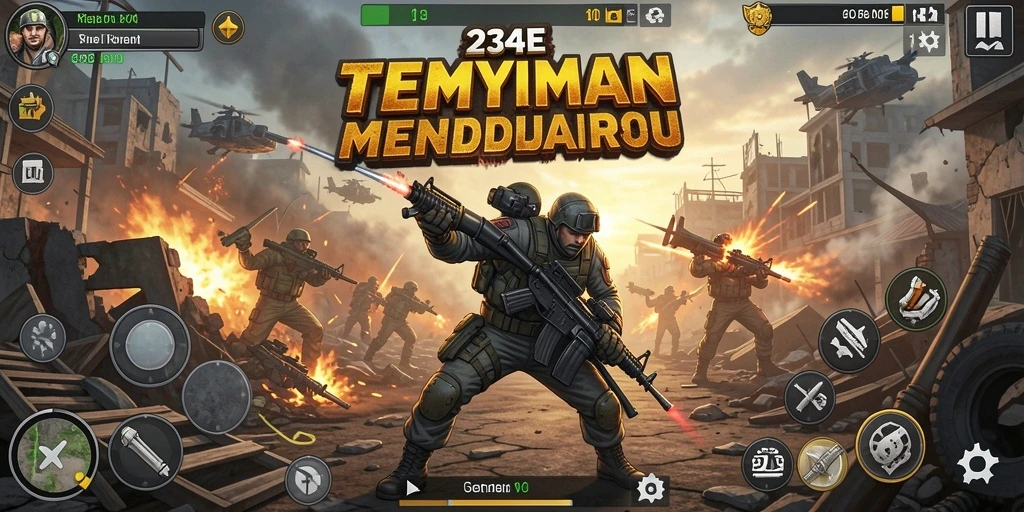 Tampilan gameplay 234E yang intens dan penuh aksi.