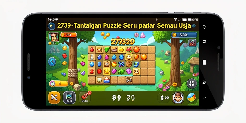 Tampilan gameplay puzzle yang menarik dan menantang.