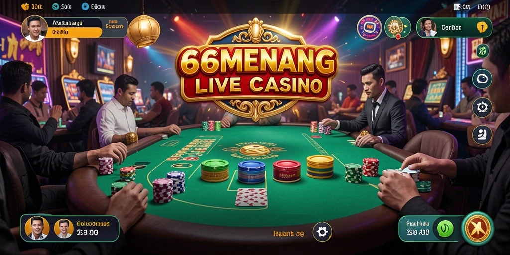 Tampilan menarik dari permainan Live Casino 66MENANG.