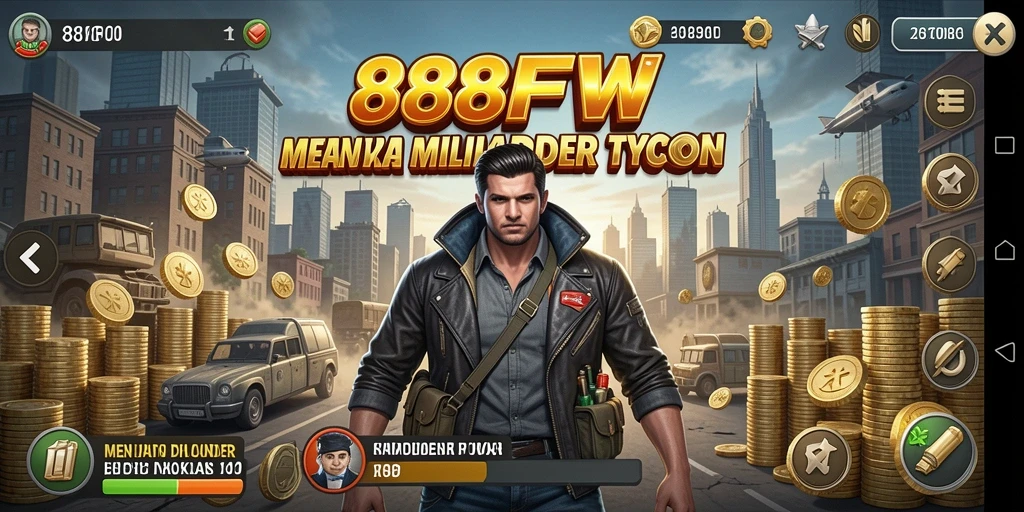 Tampilan gameplay 888FW yang menarik dalam dunia Tycoon.