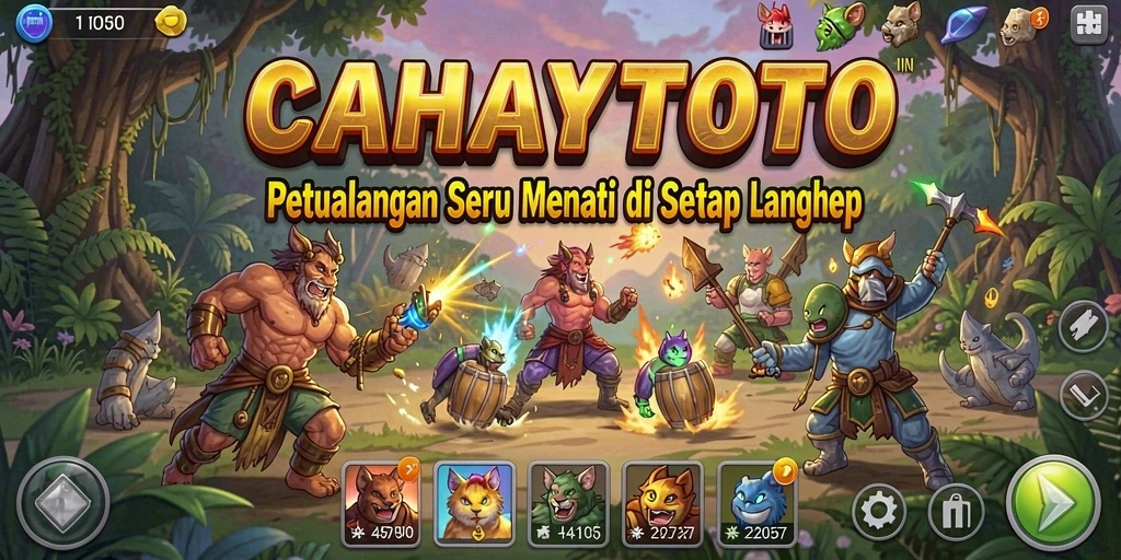Tangkapan layar menunjukkan aksi seru dalam petualangan CAHAYATOTO.