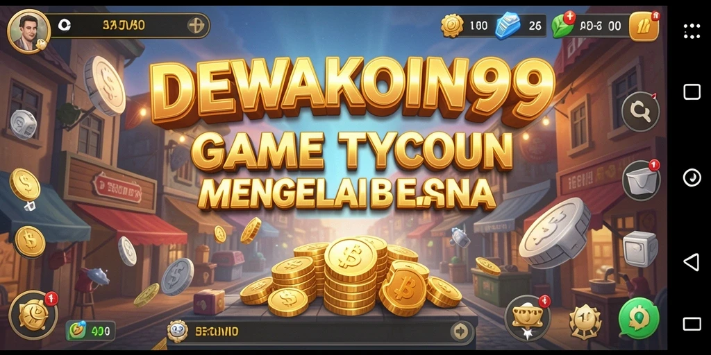 Tampilan menarik dari gameplay DEWAKOIN99 dengan elemen bisnis Tycoon.