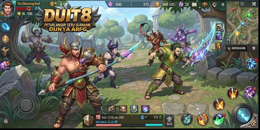 Tampilan menarik dari gameplay seru DUIT8 di dunia ARPG.