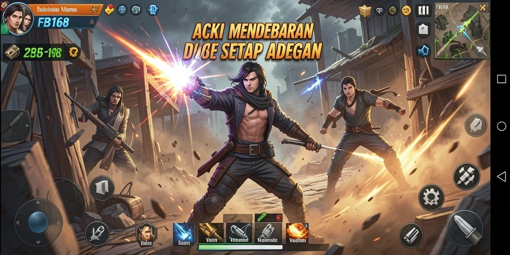 Tampilan menegangkan dari gameplay FB168 yang penuh aksi.