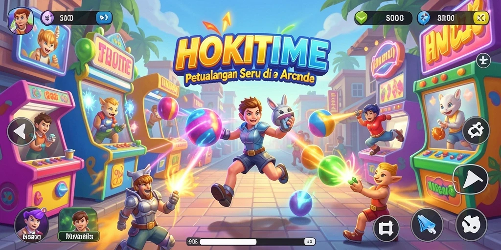 Tampilan gameplay seru dari HOKITIME yang menampilkan aksi Arcade yang cepat.