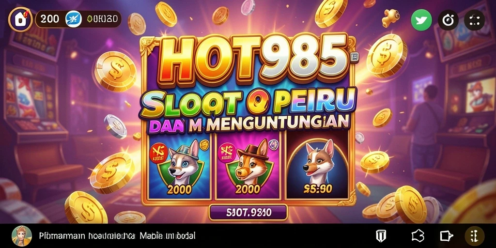 Screenshot HOT985 menunjukkan gameplay Slot yang mendebarkan.