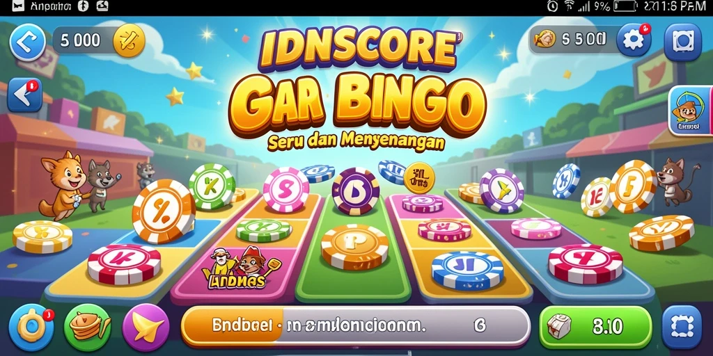 Tampilan menarik saat bermain Bingo di IDNSCORE.