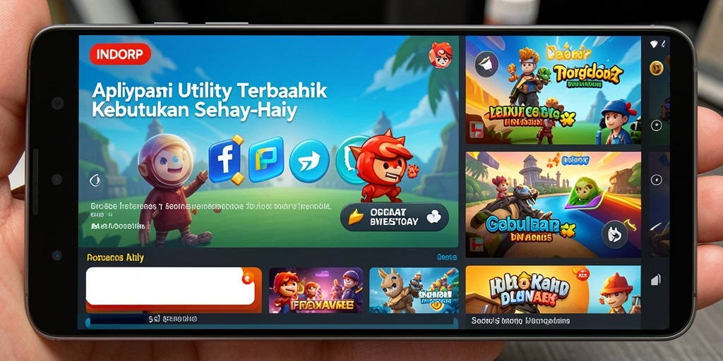 Tampilan aplikasi INDORP yang sederhana dan fungsional.