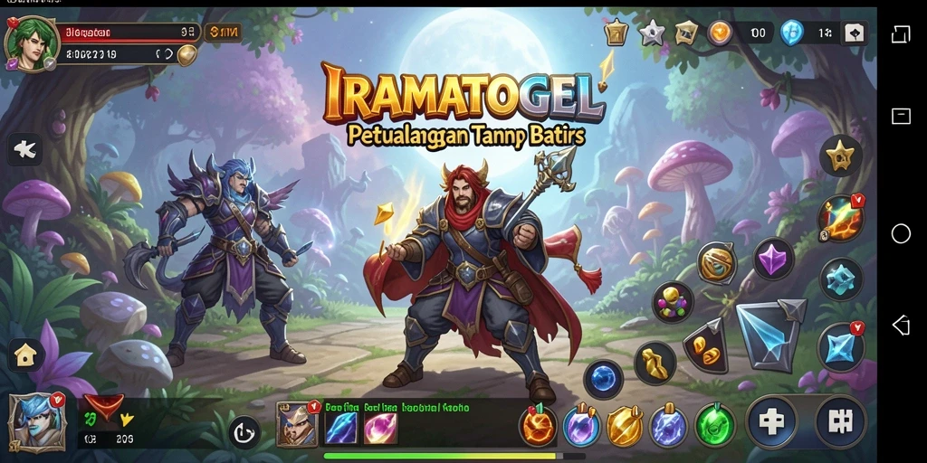 Screenshot IRAMATOGEL menampilkan aksi seru di dunia MMORPG.
