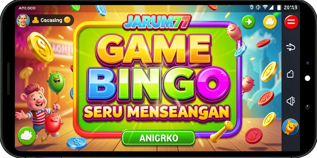 Tampilan gameplay JARUM77 yang penuh warna dan interaktif.