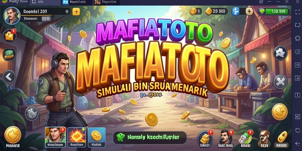 Screenshot gameplay MAFIATOTO menampilkan aktivitas seru dalam simulasi kehidupan.