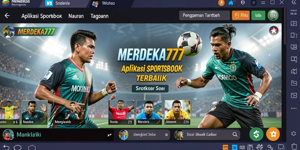 Tampilan permainan yang mendebarkan dalam aplikasi Sportsbook MERDEKA777.