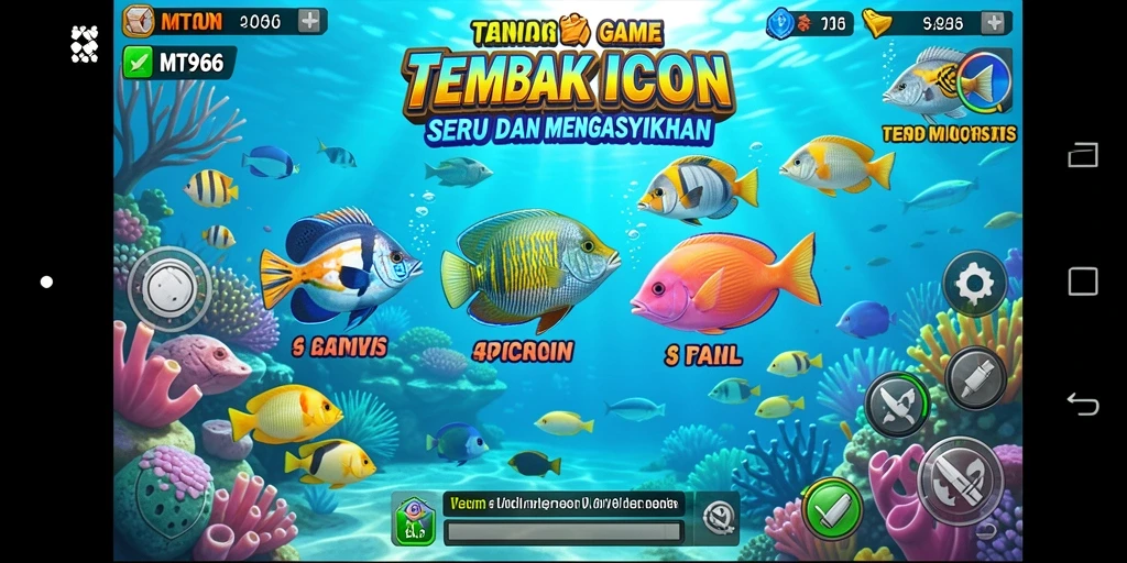 Tampilan gameplay Tembak Ikan yang seru dan menarik.