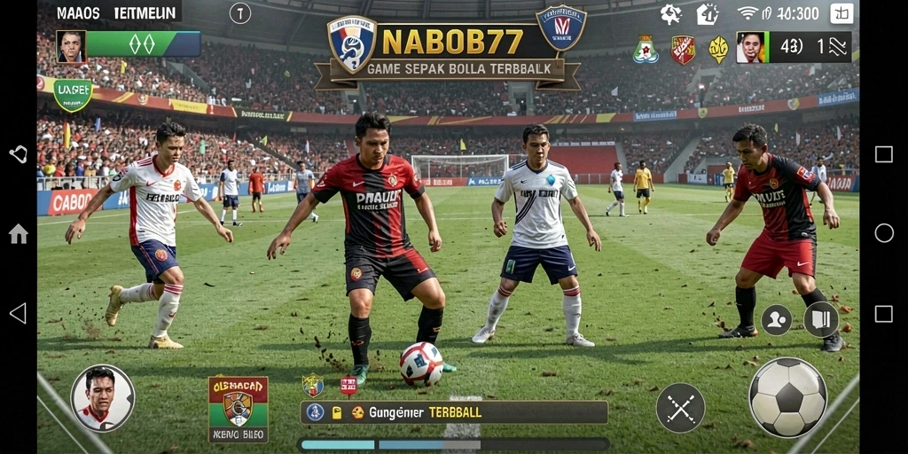 Tampilan gameplay NABOB77 dengan aksi seru di lapangan.