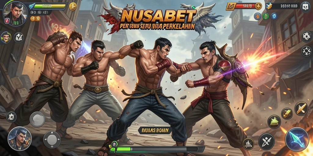 Screenshot tampilan gameplay mengesankan dari NUSABET saat pertarungan epik.