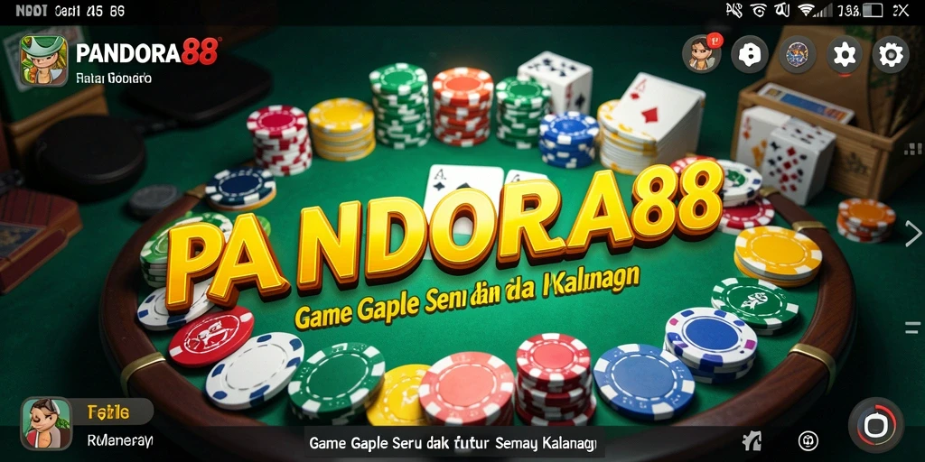 Screenshot gameplay PANDORA88 yang menampilkan suasana bermain gaple.