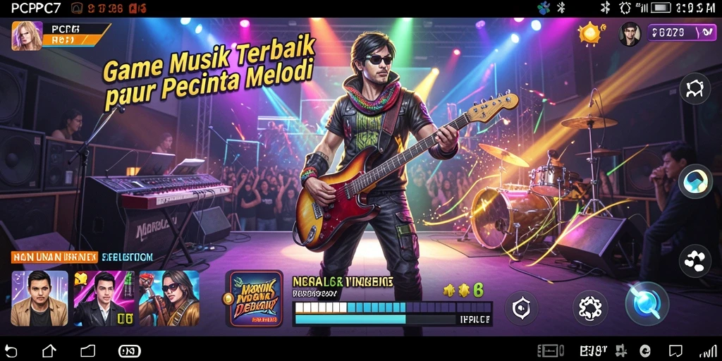 Tampilan menarik dari gameplay musik di PCPC7.