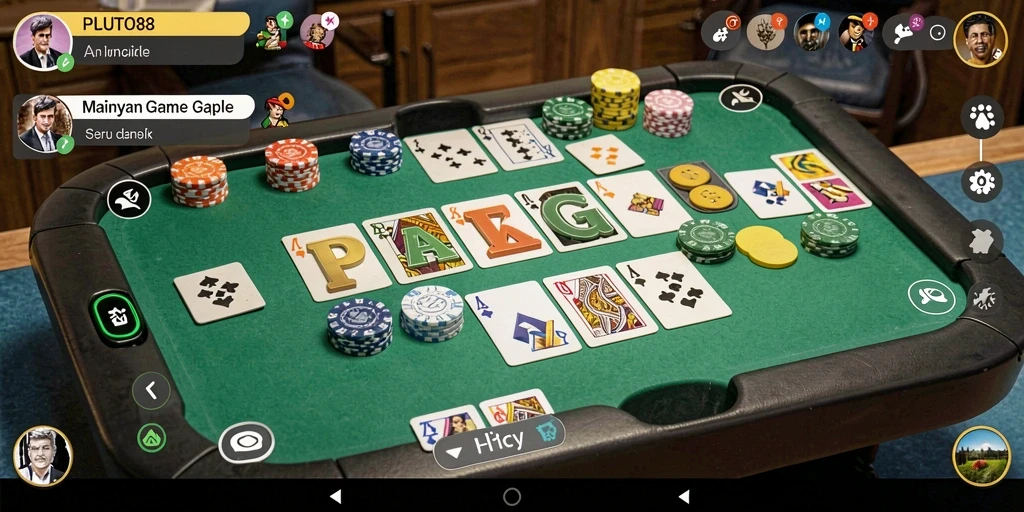 Tampilan gameplay Gaple yang seru dan interaktif di PLUTO88.