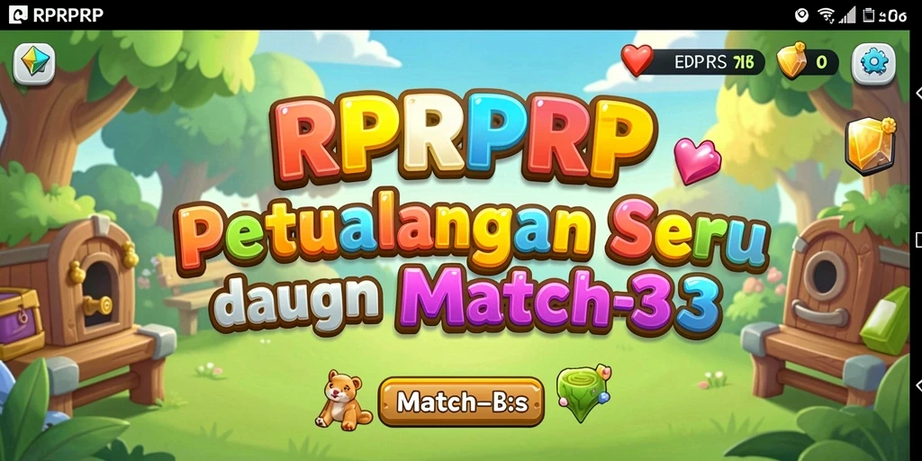 Tampilan gameplay seru dalam RPRPRP yang penuh warna.