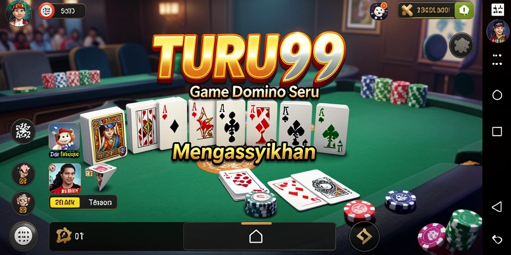 Tampilan gameplay TURU99 yang seru dan interaktif dalam permainan Domino.
